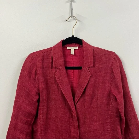 Eileen Fisher Organic Linen Longline Jacket - Picture 3 of 11